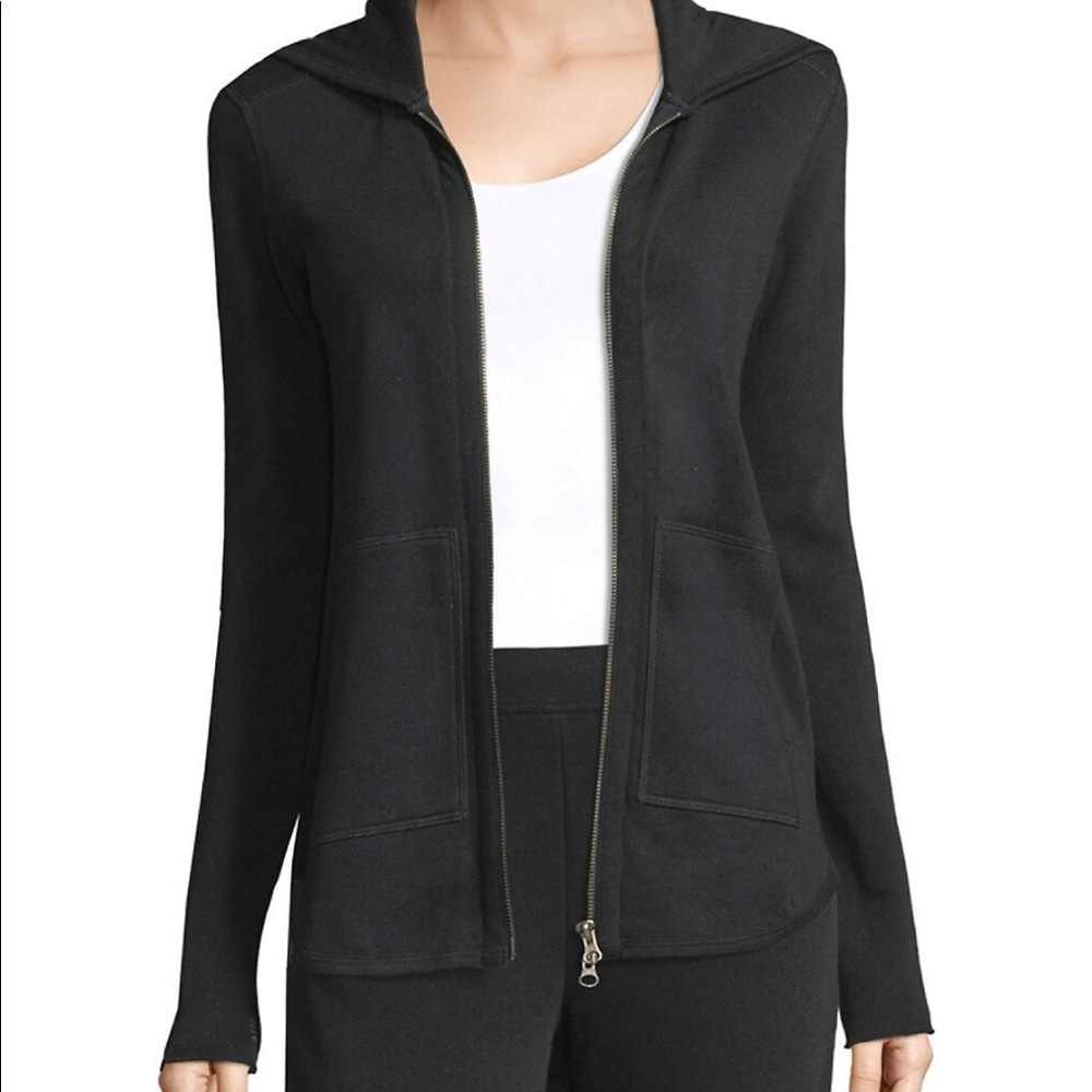 ATM-Anthony Thomas Melilo French Terry Zip-Up Hoodie Black Sz S